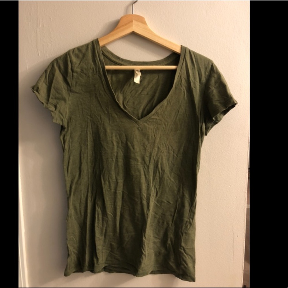 Olive green Threads 4 Thought V-Neck Tee
